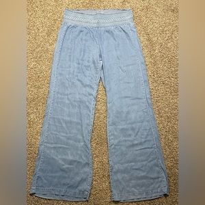 Wide leg jean pants